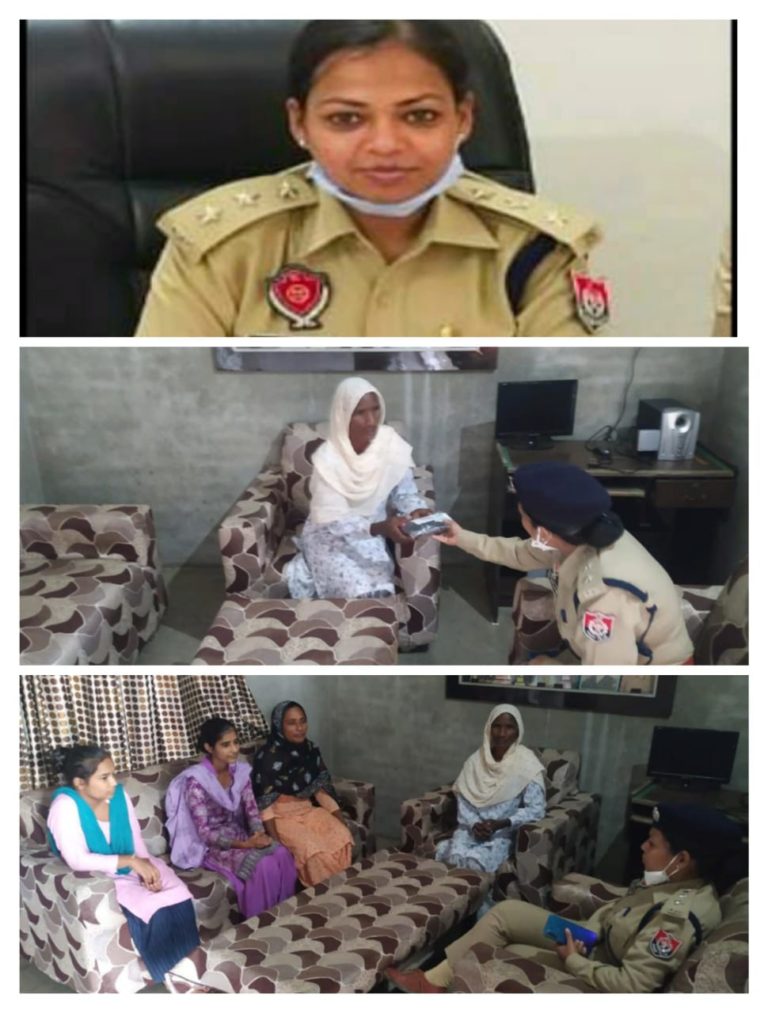 Dr. Pragya Jain IPS reached the house of 6 police personnel of Thuliwal area on 15-10-2020