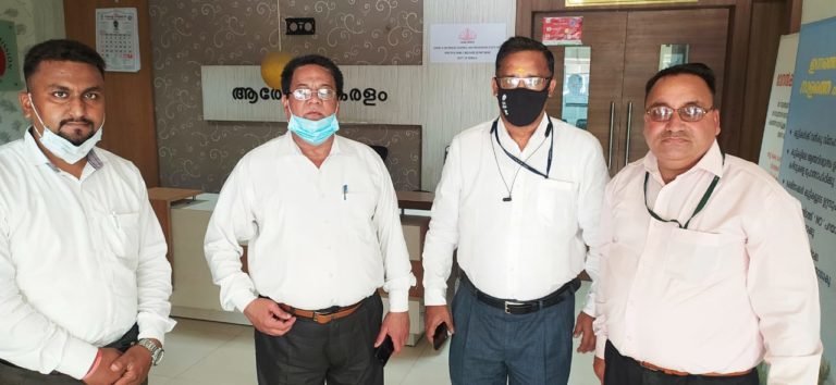 Three member delegation arrives in Kerala’s capital Trivandrum
