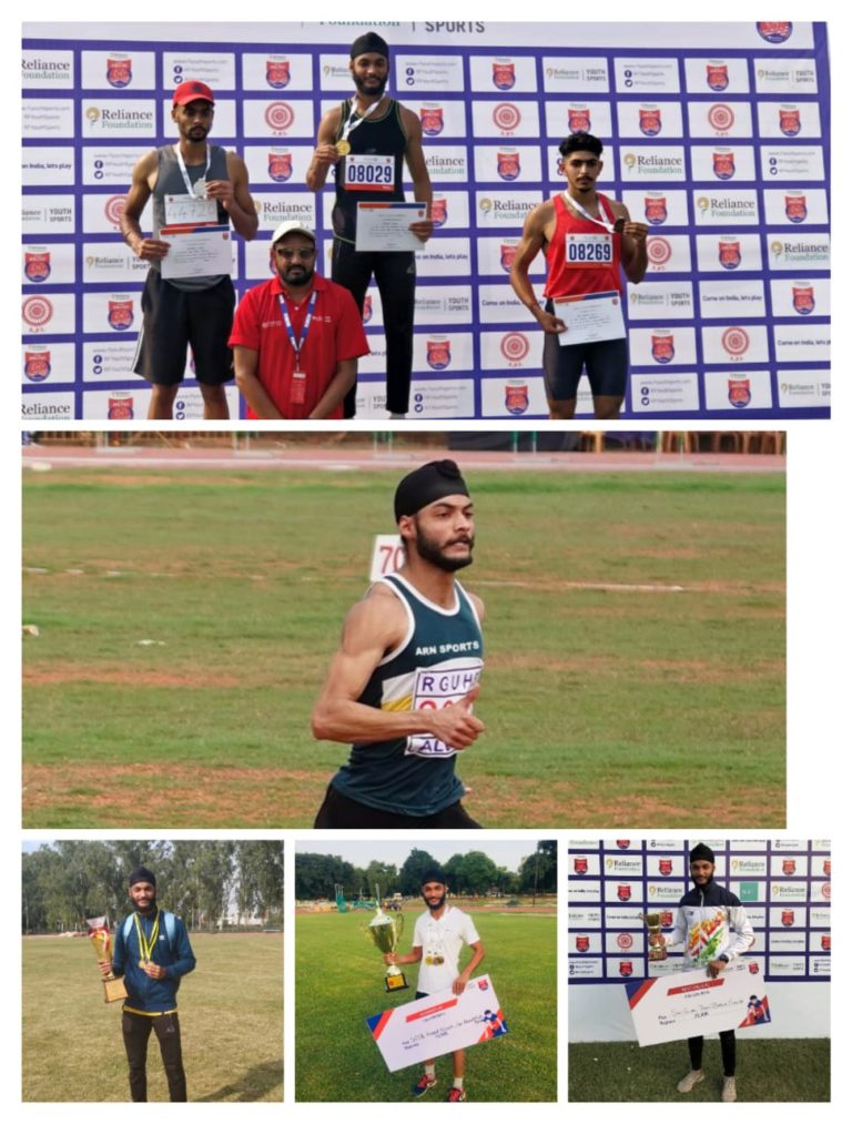 Shanel level athlete Mandeep Panesar returned three gold and one silver medal to Reliance in support of Kisan Sangharsh